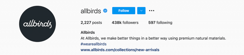 allbirds verified on instagram